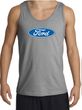 Ford Logo Tank Top - Oval Emblem Classic Car Adult Sports Grey Tanktop