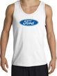 Ford Logo Tank Top - Oval Emblem Classic Car Adult White Tanktop