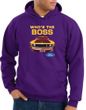 Ford Mustang Boss Hoodie Sweatshirt - Who's The Boss 302 Purple Hoody
