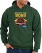 Ford Mustang Boss Hoodie - Who's The Boss 302 Dark Green Hoody