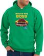 Ford Mustang Boss Hoodie - Who's The Boss 302 Kelly Green Hoody
