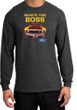 Ford Mustang Boss Long Sleeve Shirt - Who's The Boss 302 Charcoal Tee