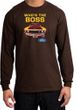 Ford Mustang Boss Long Sleeve Shirt -Who's The Boss 302 Dark Chocolate