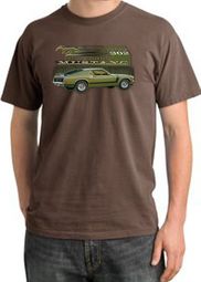 Ford Mustang Boss Pigment Dyed T-Shirts 302 Green Car 1970 Tee Shirts