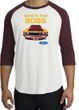 Ford Mustang Boss Raglan Shirt - Who's The Boss 302 Adult White/Maroon