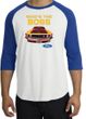 Ford Mustang Boss Raglan Shirt - Who's The Boss 302 Adult White/Royal