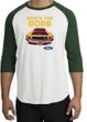 Ford Mustang Boss Raglan Shirt - Who's The Boss 302 White/Forest