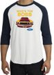 Ford Mustang Boss Shirt Whos The Boss 302 Raglan Tee White/Navy