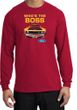 Ford Mustang Boss Shirt Whos The Boss 302 Red Long Sleeve T-Shirt