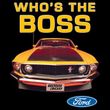 Ford Mustang Boss Shooter Shirt - Who's The Boss 302 Adult Sports Grey
