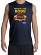Ford Mustang Boss Shooter Shirt - Who's The Boss 302 Navy Muscle Shirt