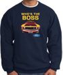 Ford Mustang Boss Sweatshirt - Who's The Boss 302 Navy Sweat Shirt