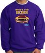 Ford Mustang Boss Sweatshirt - Who's The Boss 302 Purple Sweat Shirt