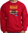 Ford Mustang Boss Sweatshirt - Who's The Boss 302 Red Sweat Shirt