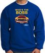 Ford Mustang Boss Sweatshirt - Who's The Boss 302 Royal Sweat Shirt