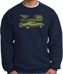 Ford Mustang Boss Sweatshirts 302 Green Car 1970 Sweat Shirts