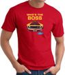 Ford Mustang Boss T-Shirt - Who's The Boss 302 Adult Red Tee Shirt