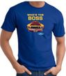 Ford Mustang Boss T-Shirt - Who's The Boss 302 Adult Royal Tee Shirt