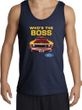 Ford Mustang Boss Tank Top - Who's The Boss 302 Adult Navy Tanktop