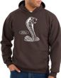 Ford Mustang Cobra Hoodie Hooded Sweatshirt - Adult Brown Hoody