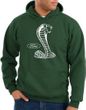 Ford Mustang Cobra Hoodie Hooded Sweatshirt - Adult Dark Green Hoody