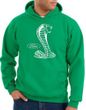 Ford Mustang Cobra Hoodie Hooded Sweatshirt - Adult Kelly Green Hoody