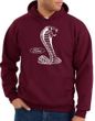 Ford Mustang Cobra Hoodie Hooded Sweatshirt - Adult Maroon Hoody