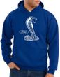 Ford Mustang Cobra Hoodie Hooded Sweatshirt - Adult Royal Hoody