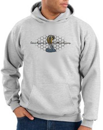 Ford Mustang Cobra Hoodie - Motor Company Grill Adult Ash Hoody