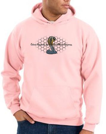 Ford Mustang Cobra Hoodie - Motor Company Grill Adult Pink Hoody