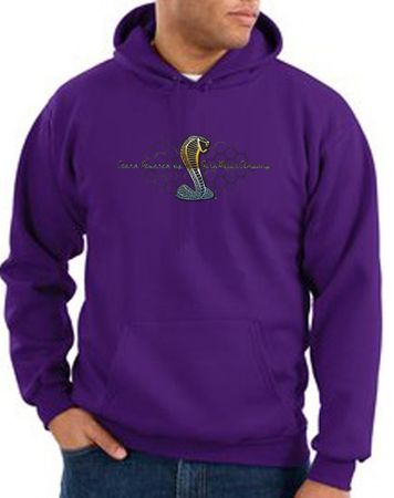 Ford Mustang Cobra Hoodie - Motor Company Grill Adult Purple Hoody