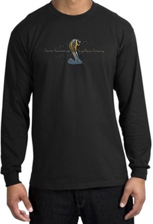 Ford Mustang Cobra Long Sleeve Shirt - Ford Motor Grill Black T-Shirt
