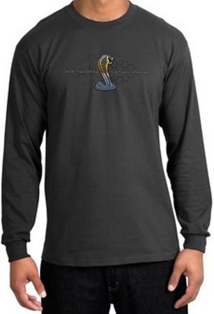 Ford Mustang Cobra Long Sleeve Shirt - Ford Motor Grill Charcoal Tee