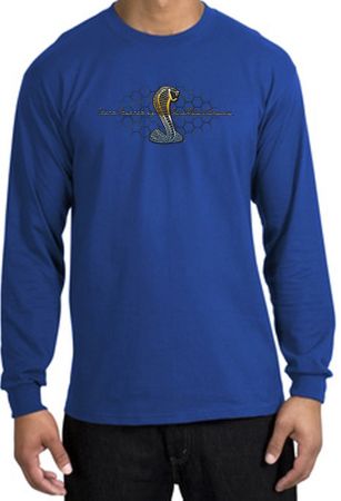 Ford Mustang Cobra Long Sleeve Shirt - Ford Motor Grill Royal T-Shirt