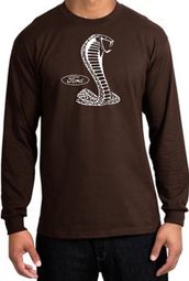 Ford Mustang Cobra Long Sleeve T-Shirt - Adult Brown Shirt Ford Mustang Cobra Long Sleeve T-Shirt - Adult Brown Shirt