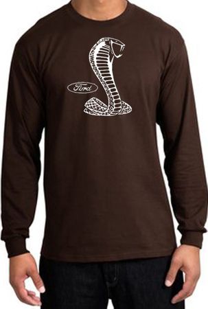 Ford Mustang Cobra Long Sleeve T-Shirt - Adult Brown Shirt