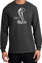 Ford Mustang Cobra Long Sleeve T-Shirt - Adult Charcoal Shirt Ford Mustang Cobra Long Sleeve T-Shirt - Adult Charcoal Shirt