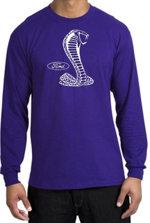 Ford Mustang Cobra Long Sleeve T-Shirt - Adult Purple Shirt