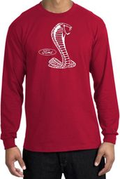 Ford Mustang Cobra Long Sleeve T-Shirt - Adult Red Shirt Ford Mustang Cobra Long Sleeve T-Shirt - Adult Red Shirt