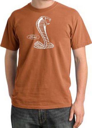 Ford Mustang Cobra Pigment Dyed T-Shirt - Adult Burnt Orange Tee