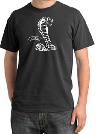 Ford Mustang Cobra Pigment Dyed T-Shirt - Adult Dark Smoke Tee