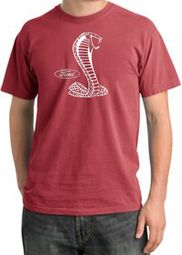 Ford Mustang Cobra Pigment Dyed T-Shirt - Adult Dashing Red Tee Ford Mustang Cobra Pigment Dyed T-Shirt - Adult Dashing Red Tee