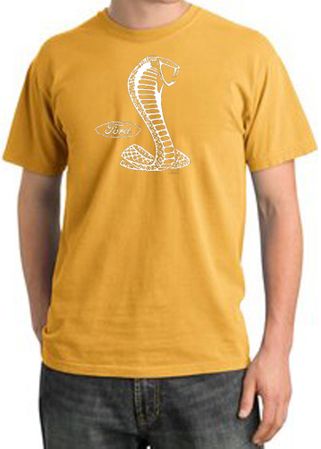 Ford Mustang Cobra Pigment Dyed T-Shirt - Adult Mustard Tee