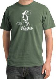 Ford Mustang Cobra Pigment Dyed T-Shirt - Adult Olive Tee Ford Mustang Cobra Pigment Dyed T-Shirt - Adult Olive Tee