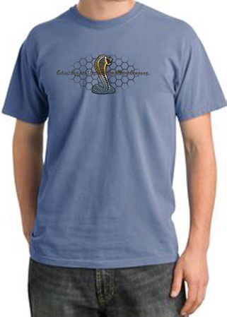 Ford Mustang Cobra Pigment Dyed T-Shirt - Motor Grill Night Blue Tee