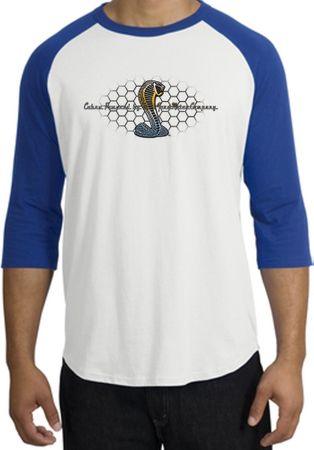 Ford Mustang Cobra Raglan Shirt - Ford Motor Company Grill White/Royal