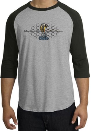 Ford Mustang Cobra Raglan Shirt - Ford Motor Grill Heather Grey/Black