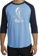 Ford Mustang Cobra Raglan T-shirt - Adult Carolina Blue/Navy Shirt