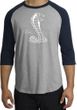 Ford Mustang Cobra Raglan T-shirt - Adult Heather Grey/Navy Shirt