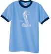 Ford Mustang Cobra Ringer T-shirt - Adult Carolina Blue/Navy Shirt